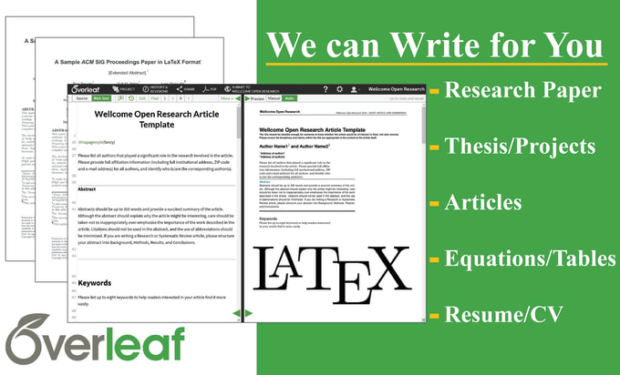 Gig Preview - Transform your ideas into polished latex documents in overleaf