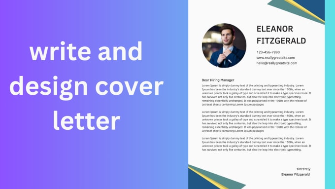 Gig Preview - Write and design professional cover letter