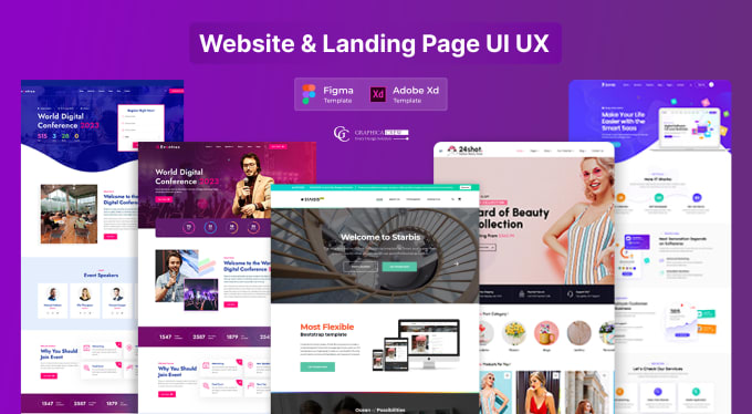 Gig Preview - Design modern landing page and website UI UX design