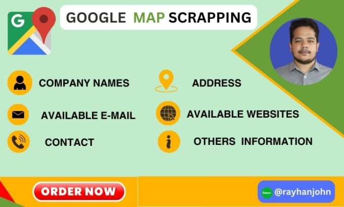 Gig Preview - Scrape google maps for b2b business leads with emails contacts and other info