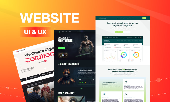 Gig Preview - Do website ui ux to create website ui, website mockup, web template, wireframe