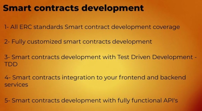 Gig Preview - Develop a smart contracts for you