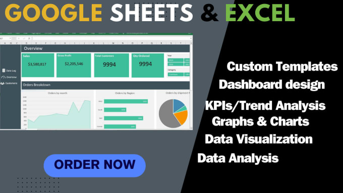 Gig Preview - Design KPI dashboard in excel