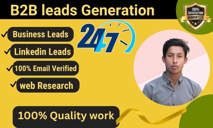 Gig Preview - Do targeted b2b lead, email list linkedin lead real lead