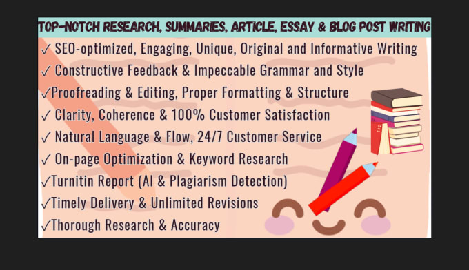 Gig Preview - Craft masterful content, essay, article, blog, and research writing, all niches