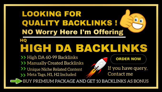 Gig Preview - Do high da backlinks