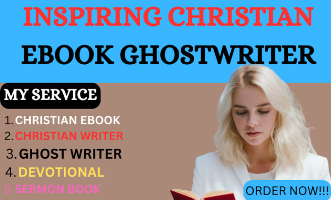 Gig Preview - Ghostwrite inspiring christian ebook, christian book writer, ebook ghostwriter