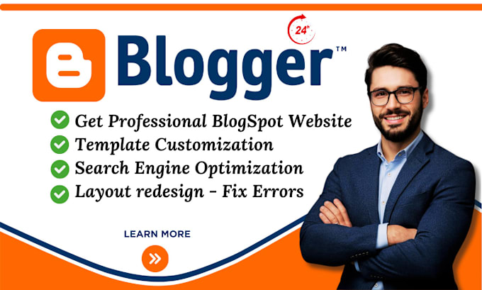 Gig Preview - Customize or redesign blogspot website or blogger template