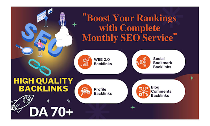 Gig Preview - Boost your rankings with complete monthly SEO service