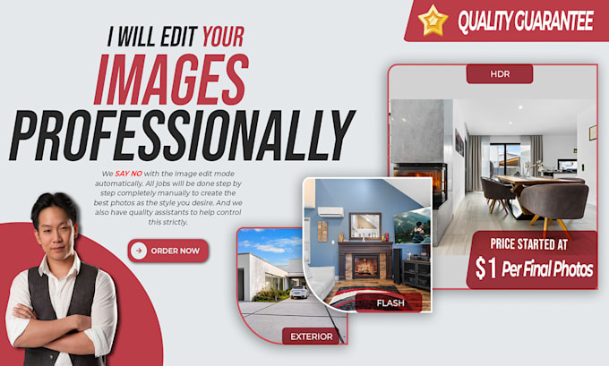 Gig Preview - Edit real estate photos hdr ,flash flambient professionally