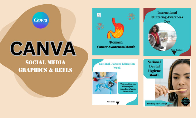 Gig Preview - Design editable social media graphics on canva