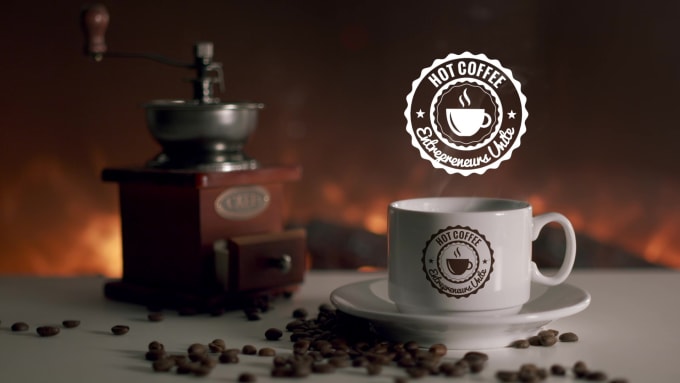 Gig Preview - Create professional coffee promo intro video ads with your logo