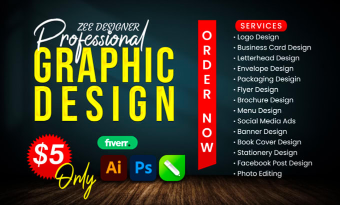 Gig Preview - Be your personal photoshop graphic designer