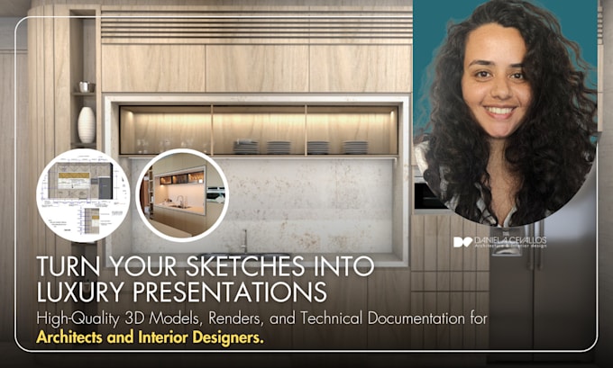 Gig Preview - Turn your sketches into luxury presentations