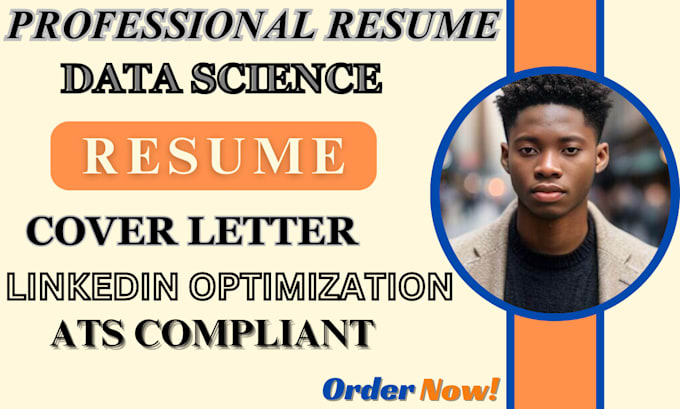 Gig Preview - Write data science resume writing, data analyst, ats tech resume, cover letter