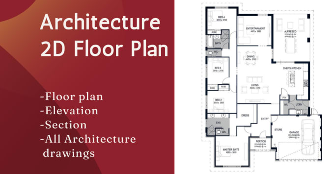 Gig Preview - Draw autocad 2d floor plan ,section, elevation, site plan and layout plans