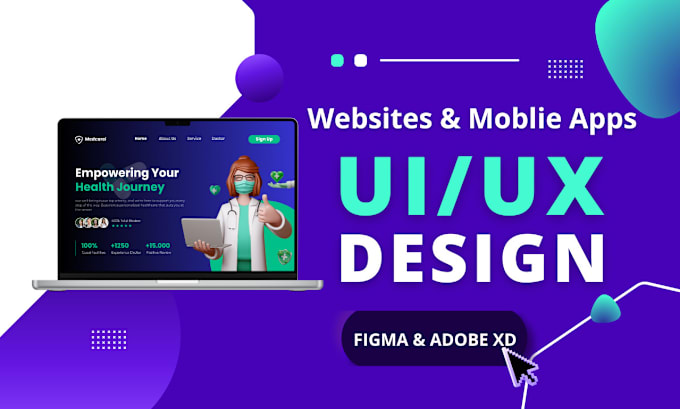 Gig Preview - Design redesign mobile app,website,landing page UI ux mockups in figma,adobe xd