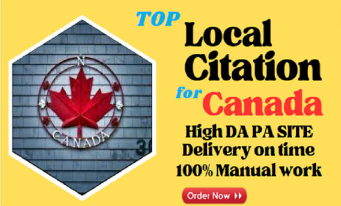 Gig Preview - Do top 200 canada local citations