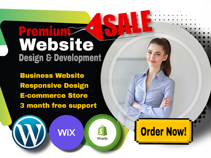 Gig Preview - Design or redesign responsive wordpress and wix website for your brand