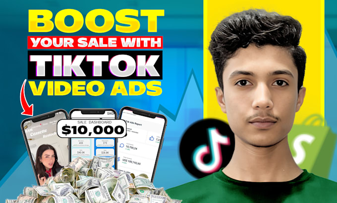 Gig Preview - Create tiktok, facebook video ads for dropshipping products