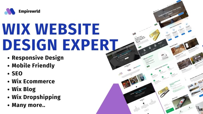 Gig Preview - Wix ecommerce website, wix website design and redesign, wix studio seo