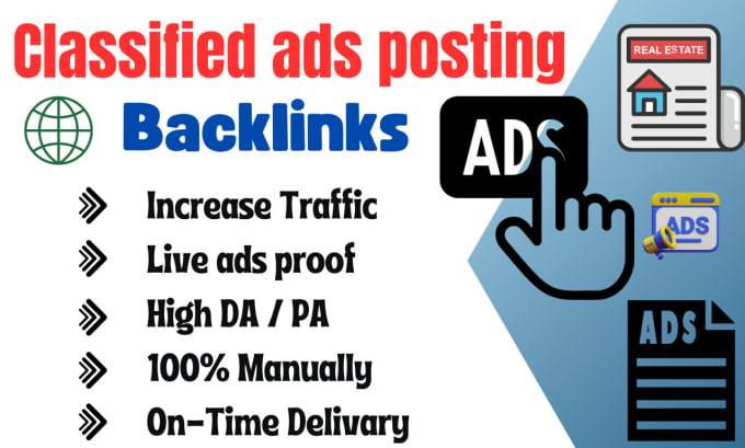 Gig Preview - Build 310 classified ads posting backlinks and ad post