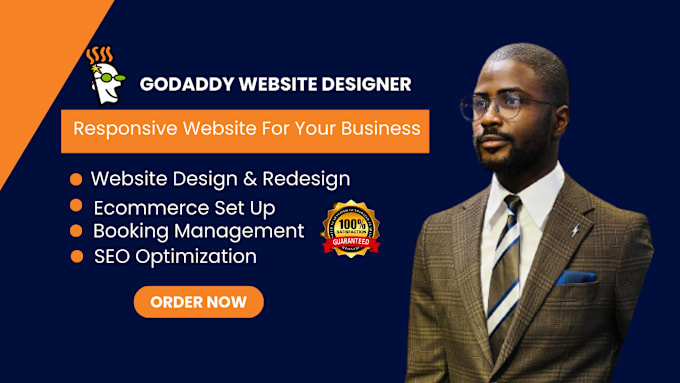 Gig Preview - Godaddy website design, design godaddy website