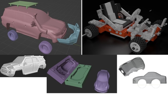 Gig Preview - Create stl files for any type of custom cars trucks and also their molds