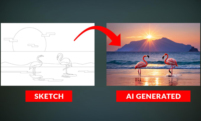 Gig Preview - Turn your concept sketch into photorealistic ai art