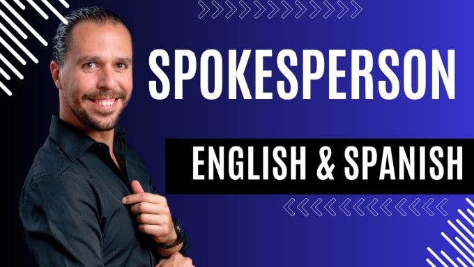 Gig Preview - Provide a professional spokesperson video in spanish or english