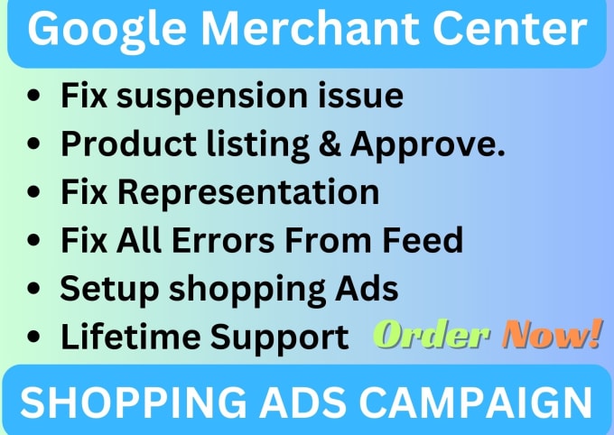 Gig Preview - Setup google merchant center and boost shopping ad campaign