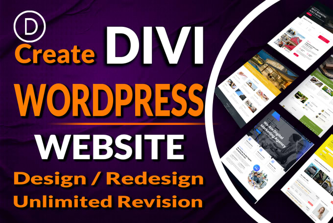 Gig Preview - Design or redesign divi wordpress website using divi theme, divi theme expert