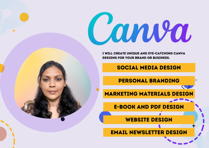 Gig Preview - Create unique and eye catching canva designs for your brand or business