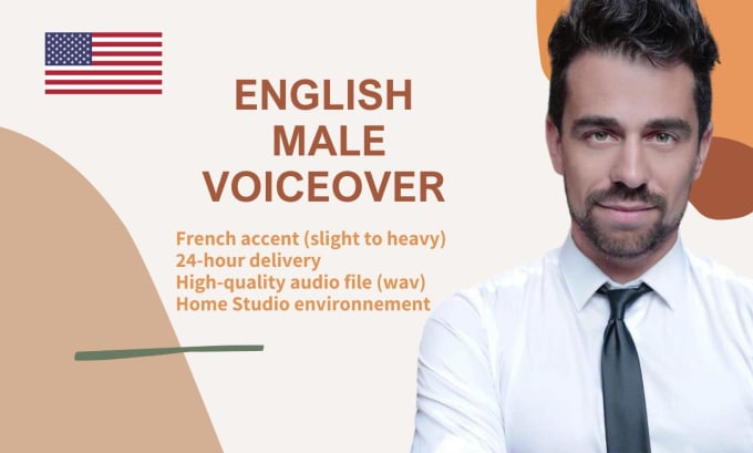 Gig Preview - Record a english male french accent voiceover