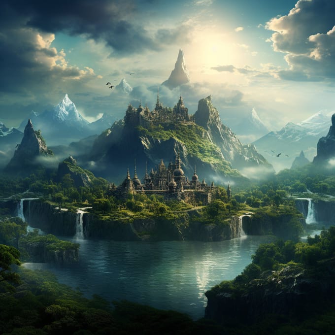 Gig Preview - Create professional fantasy landscape