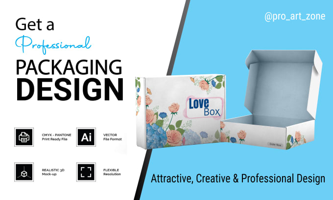 Gig Preview - Do professional product packaging box design with print ready file