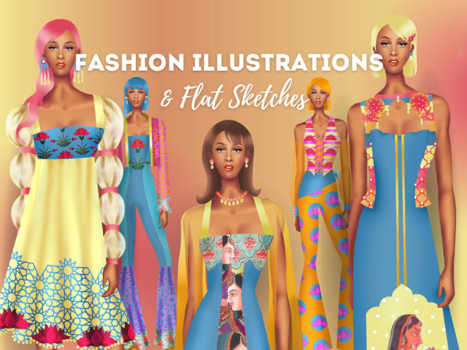 Gig Preview - Draw a professional fashion illustration or flat sketch