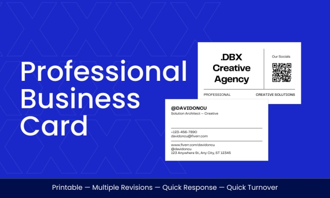 Gig Preview - Design professional business card