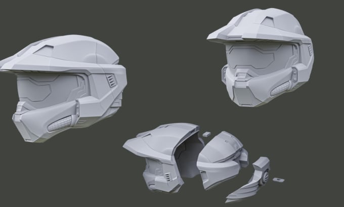 Gig Preview - Design 3d helmet 3d mask 3d armor cosplay for 3d printing