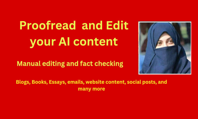 Gig Preview - Proofread and manually edit your ai content