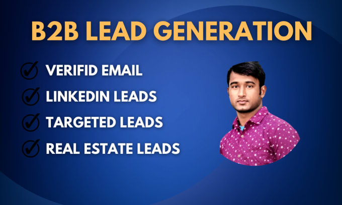 Gig Preview - Do b2b lead generation, linkedin leads, lead generation, business leads