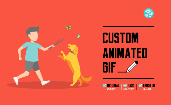 Gig Preview - Create custom GIF animation for cartoon character illustration