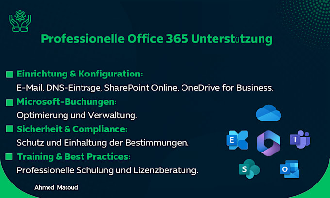 Gig Preview - Ich werde microsoft office 365, ms teams, exchange online, onedrive, outlook