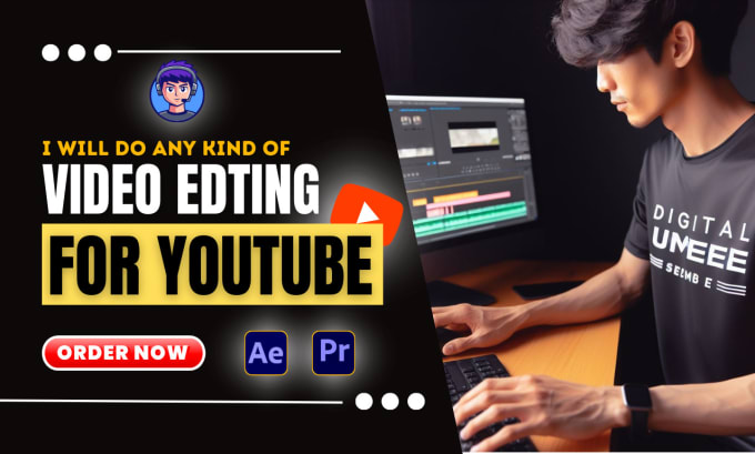 Gig Preview - Do professional video editing for youtube channel