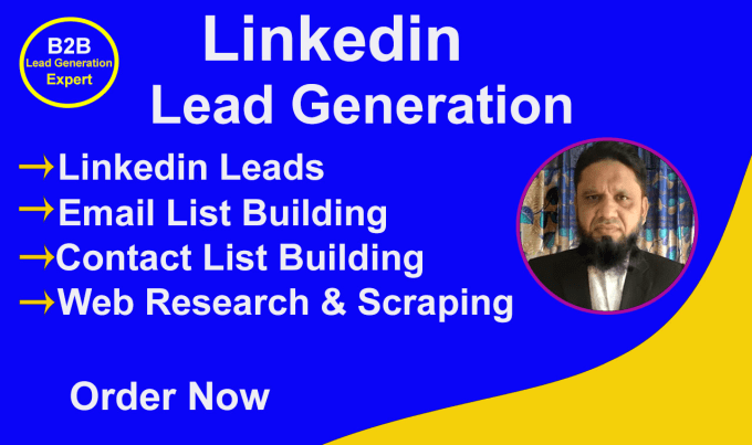 Gig Preview - Do b2b lead generation, linkedin leads, and list building service