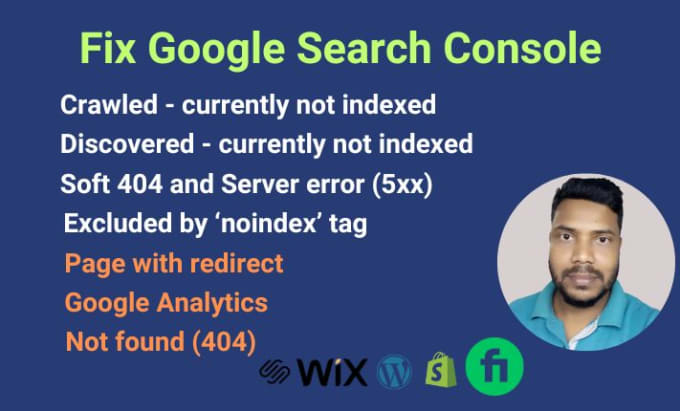 Gig Preview - Fix google analytics, search console, coverage errors and  tag manager