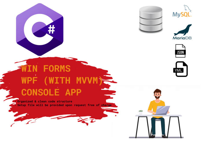 Bestseller - develop any project using c sharp winforms wpf net