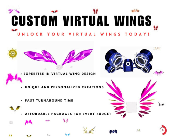 Gig Preview - Create custom virtual wings for horizon world app soar in the metaverse