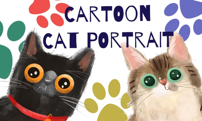 Gig Preview - Make cute cat portraits