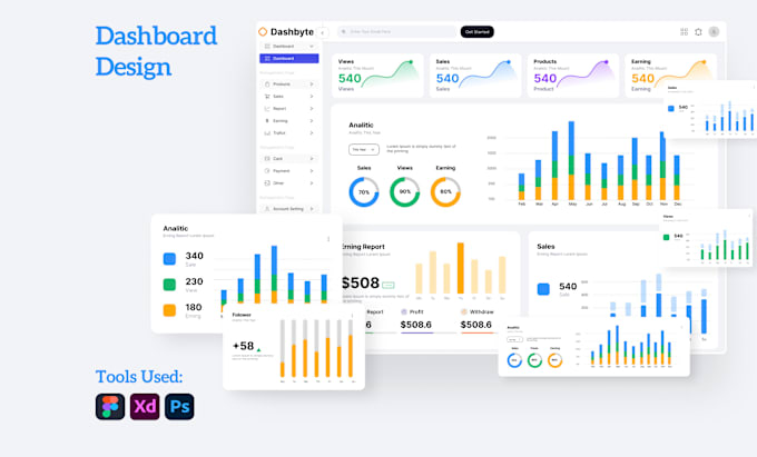 Gig Preview - Saas, CRM admin panel web app dashboard uiux design figma